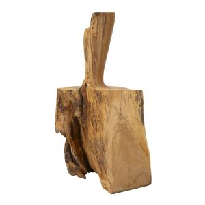 Butoir de porte en bois brun 17x13x37 cm