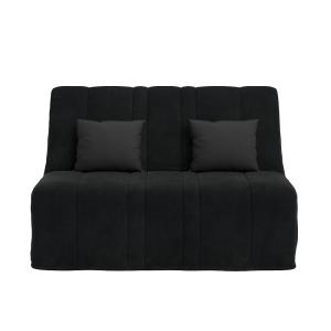 Bz convertible avec 2 coussins offerts tissu coton noir 160…