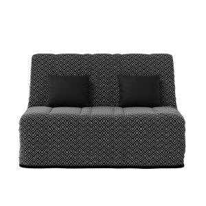 Bz convertible avec 2 coussins offerts tissu noir à motifs…