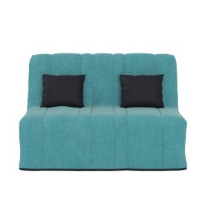 Bz convertible avec 2 coussins offerts tissu turquoise 160x…