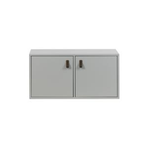 Cabinet 2 portes fermées en métal gris