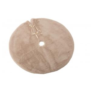Cache-pied sapin rond polyester beige 90cm