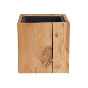 Cache-pot d'extérieur en bois solide bois clair H24