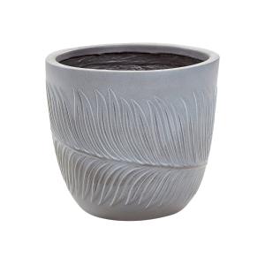 Cache-pot d'extérieur en céramique gris H28