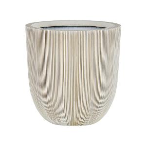 Cache-pot d'extérieur en matériaux synthétiques blanc H48