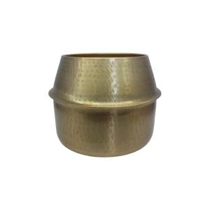 Cache-pot en aluminium martelé finition laiton