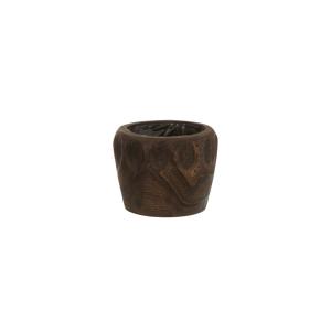 Cache-pot en bois de paulownia marron 24x24x18 cm