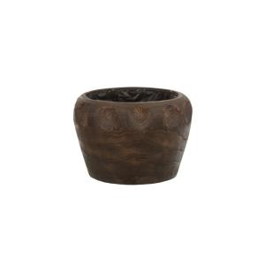 Cache-pot en bois de paulownia marron 35x35x23 cm