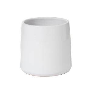 Cache pot en céramique blanc 23x23x21.5 cm