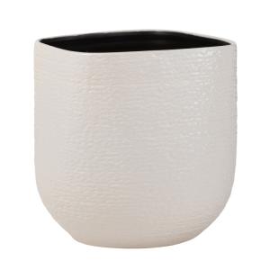 Cache-pot en céramique blanc 30.5x29.5x29.5 cm