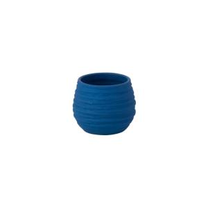 Cache-pot en céramique bleu 17x14x14 cm