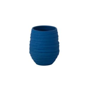 Cache-pot en céramique bleu 19x17x23 cm