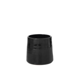 Cache-pot en céramique noir 23x23x21.5 cm
