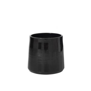 Cache-pot en céramique noir 28x28x26 cm