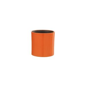 Cache-pot en céramique orange 16.5x16.5x16.5 cm