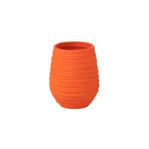 Cache-pot en céramique orange 21x18x23 cm