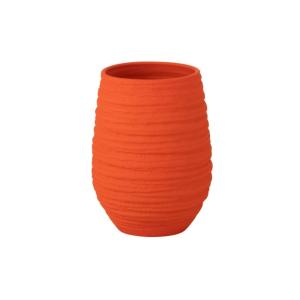 Cache-pot en céramique orange 22x19x30 cm