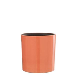 Cache-pot en céramique rose 21x21x21 cm