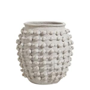 Cache-pot en ciment gris clair - 37,5 x 37 x 37 cm