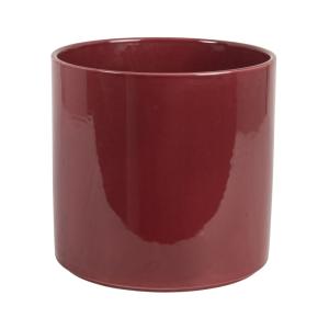 Cache-pot en faïence bordeaux H22