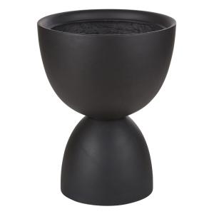 Cache-pot en fibre de verre noire H65