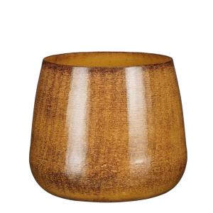 Cache-pot en métal brun D19