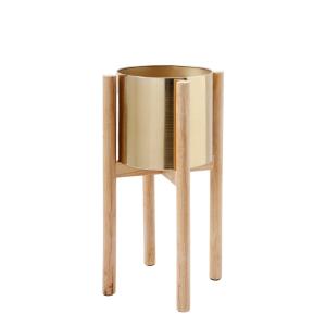 Cache-Pot en métal doré H51