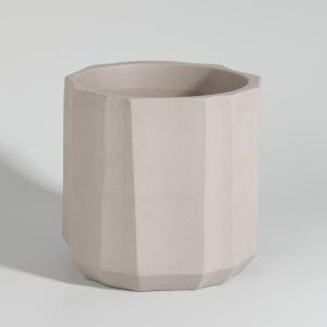 Cache-pot en porcelaine beige H21
