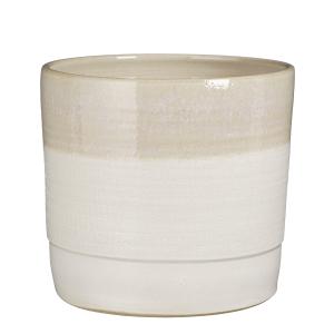 Cache-pot en terre cuite creme D26