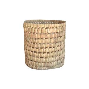 Cache pot feuilles de palmier osier naturel 15 x 15