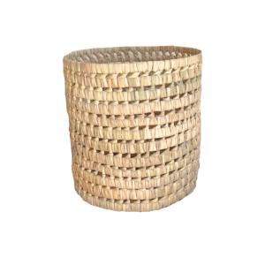 Cache pot feuilles de palmier osier naturel 18 x 18
