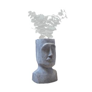 Cache pot figurine aztèque, magnesia h42cm