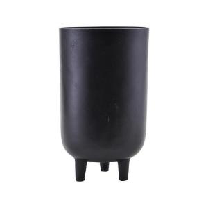 Cache-Pot métal noir  H 26 cm