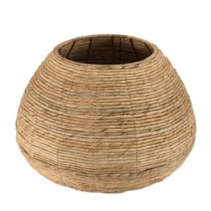 Cache pot petit modèle en tissage d'abaca naturel