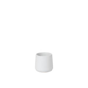 cache-pot rond en céramique blanc 12x12x12 cm