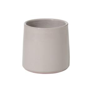 cache-pot rond en céramique gris 18x18x16.5 cm