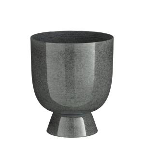 Cache-pot sur pied en métal gris H22