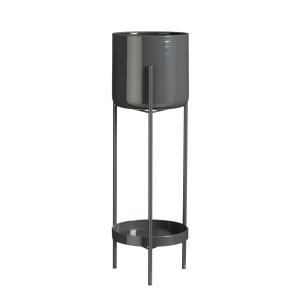 Cache-pot sur pied en métal noir D19