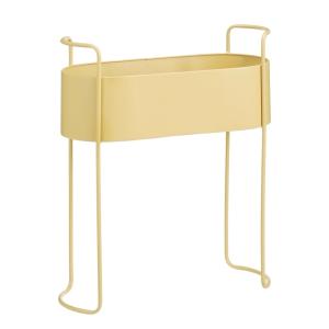 Cache-pot sur pied en métal ocre H65