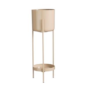 Cache-pot sur pied en métal rose clair D19
