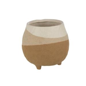 Cache-pot sur pied en poterie beige/marron clair 18.5x18.5x…
