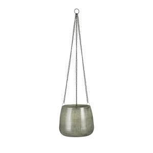 Cache-pot suspendu en métal gris D19