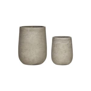 Cache-pots en ciment beige ( Lot de 2 )