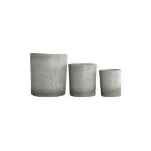 Cache-pots en ciment gris clair ( Lot de 3 )