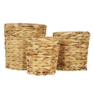 Cache-pots en fibre naturelle 25cm lot de 3