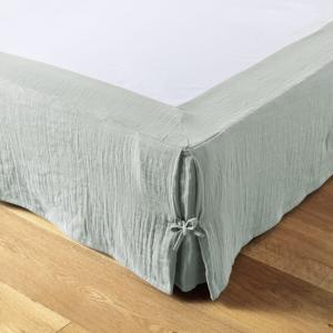 Cache sommier gaze de coton unie 160x200 cm
