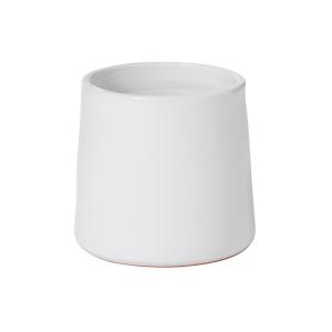 cachepot rond en céramique blanc 18x18x17 cm