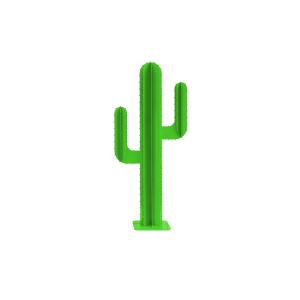 Cactus 2 branches mini en aluminium vert clair H30cm