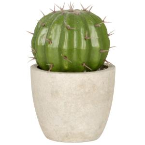 Cactus artificiel avec pot beige H9