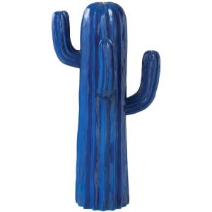 Cactus décoratif bleu en résine 42 cm